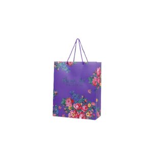 Floral Design Gift Bag - Purple (Floral 1018)
