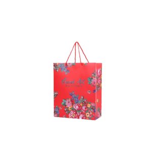 Floral Design Gift Bag - Red (Floral 1018)