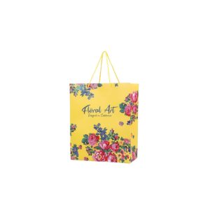 Floral Design Gift Bag - Yellow (Floral 1018)