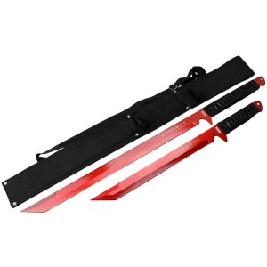 Defender Xtreme 26, 18" Stainless Steel Red Blade Sword with Sheath - K1020-60-RD