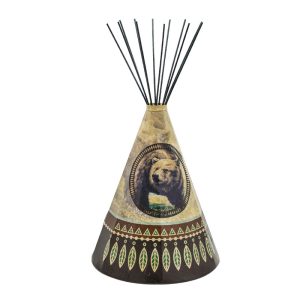 Traditional Bear Parchment Desk Teepee Lamp - Small (LP-10048)
