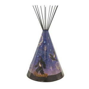 Modern Raven & Sasquatch (Big Foot) Parchment Teepee Lamp - Large (LP-10055 / LP-10047)