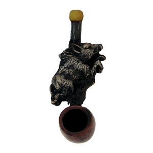 HAND CRAFTED SMALL PIPE - BOAR