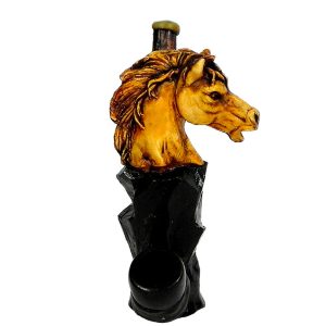 HAND CRAFTED MEDIUM PIPE- HORSE