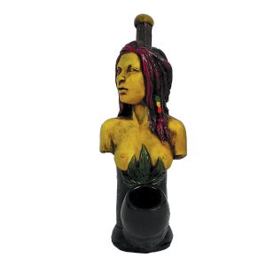 HAND CRAFTED MEDIUM PIPE - LEAF GIRL-2