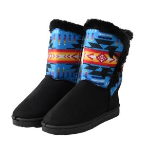 Black Shoe / Blue Print Ladies inter Boot