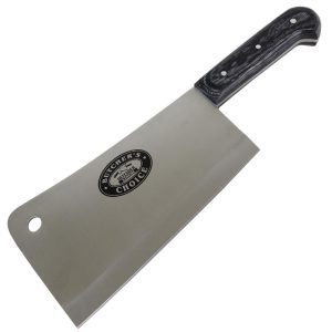 Butcher Knife Black Wood Handle 13618