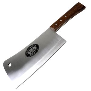 14" Wood Handle , Butcher Knife (13645)