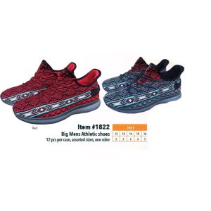 Grey, Big Size Printed Athletic Shoes (12-16)