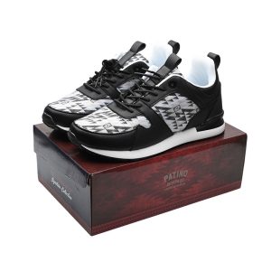 Black, Designer Native Print Athletic Shoes