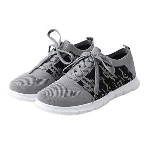 1686 Grey Designer Native Print Athletic Youth Shoes