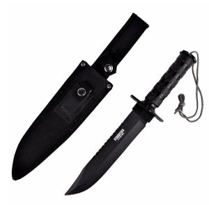 14" Stainless Steel Survival Knife Heavy Duty Fire Starter - (5222)