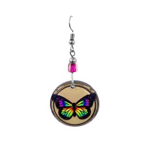 Acrylic Butterfly Picture Earring (AP-BF-EAR)