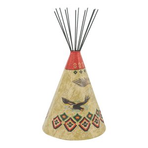 Traditional Eagle Teepee Parchment Desk Teepee Lamp - Large (LP-10024)