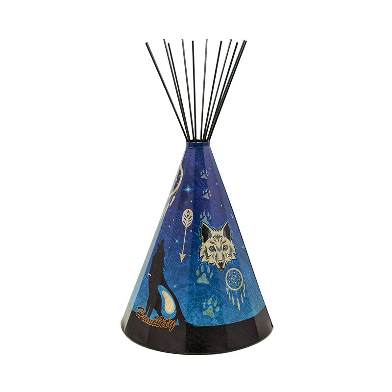 Modern Wolf Parchment Teepee Lamp - Large (LP-10056)