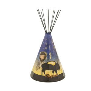Modern Buffalo Parchment Desk Teepee Lamp - Large (LP-10058)