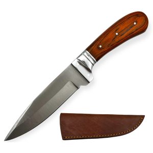 Red Hunting Knife 9.0 Inc Orange Wood (PC-124)