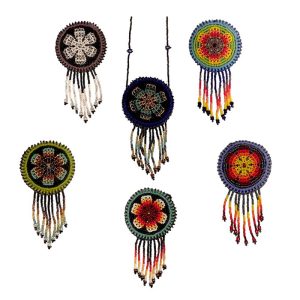 Seed Bead Humming Round Medicine Pouch (RND-MP)