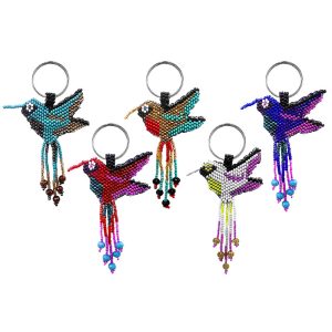 Handmade Seed Bead Hummingbird Key Chain (SB-FLT-HUM)