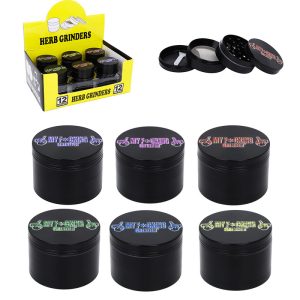 Grinder 4 Parts Top Printed Black Color- SMKZ-006