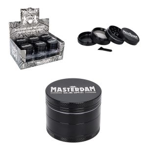 Grinder 4 Part Master Dam Top Printed Bright Black Color- SMKZ-008