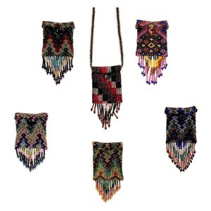 Seed Bead Humming Square Medicine Pouch (SQ-MP)