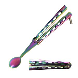 8.5" Spoon 3Cr13 S. Steel Iridescent Vented Handle - T205604C-4