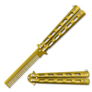 8.5" Comb 3Cr13 S. Steel Iridescent Vented Handle - T205604G-1