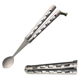 8.5" Spoon 3Cr13 S Steel Matte Silver Vented Handle - T205604S-4