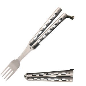 8.5" Fork 3Cr13 S. Steel Matte Silver Vented Handle - T205604S-5