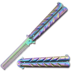 8.5" Comb 3Cr13 S. Steel Iridescent River Handle - T205605C-1