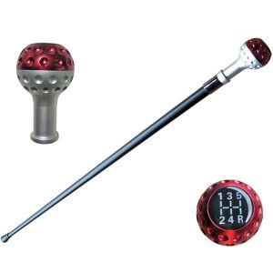 36.5" Shift Knob Style Walking Cane-Aluminum Golf Ball HDL - T28105RD