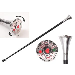 35.5" Zinc Handle Walking Cane -Dice head - T281206SL