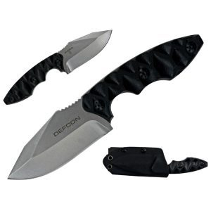 7.5" D2 Tool Steel Full Tang Stone wash Blade w/ Snap Sheath - TD004