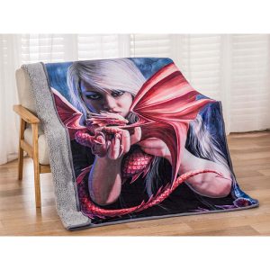 Dragonkin, Signature Sherpa Lined Throw Blanket (1703-7126 DKN)