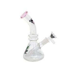 6.3" M Glass Bong W logo - Pink (C2671 Pink)