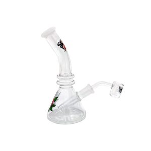 6.3" Xtreme Glass Bong W logo - White (C2671 White)