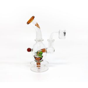 6.5" Xtreme Glass Bong W logo - Dark Amber (C2673 Dark Amber)