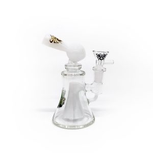 5.7" M Glass Bong W logo - White  (C2674 White)