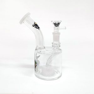 6.7" M Glass Bong W logo - White  (C2675 White)