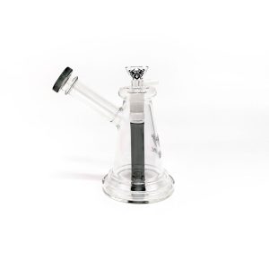 5.7" M Glass Bong W logo - Charcoal Black (C2676 Charcoal Black)