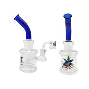 6.7" Xtreme Glass Bong Frog W logo - Dark Blue (C5004 Dark Blue)