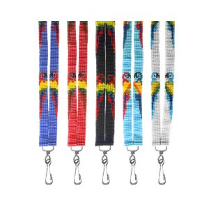 Parrot Guatemalan Seed Bead Thick Strap Lanyard (SB-PT-LAN)