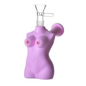 4" Silicone Bong - SMKJ-002-Pink