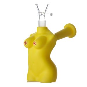 4" Silicone Bong - SMKJ-002-Yellow