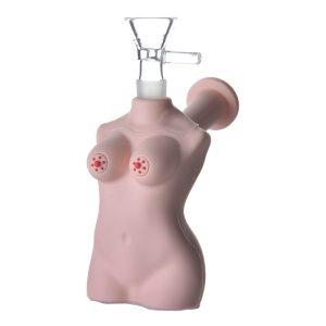 4" Silicone Bong - SMKJ-002-Brown