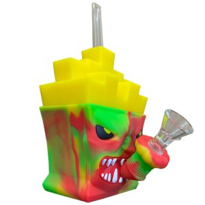 4" Silicone Bong - SMKJ-127-Red Green