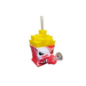 4" Silicone Bong - SMKJ-127-White Red