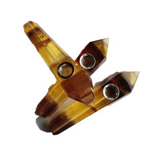 Crystal Pipe- SMKZ-073- Amber