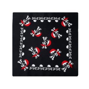 Leaf Bandana (ST009-Black with Skull wearing Red Bandana)